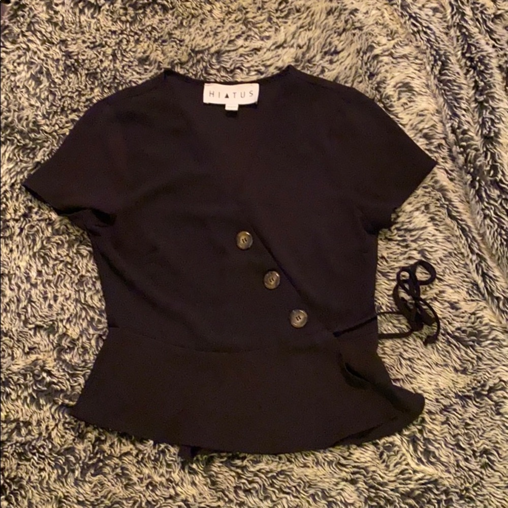 Peplum black top